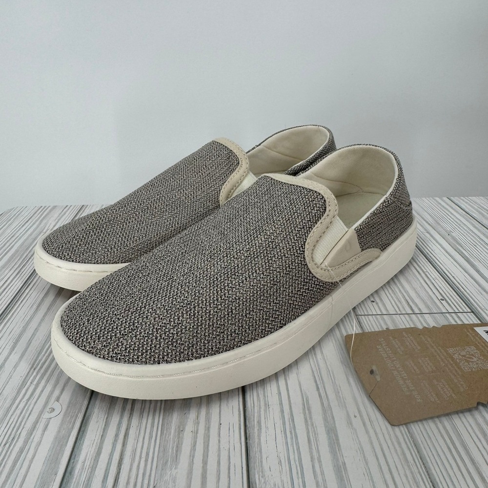 OluKai Pehuea Womens Tapa Gray Mesh Slip On Sneakers 20271-20V2 Size 7 NEW